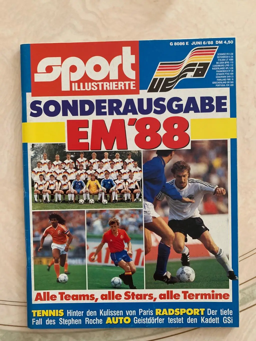 Чемпионат Европы 1988 Sport illustration представление участников!