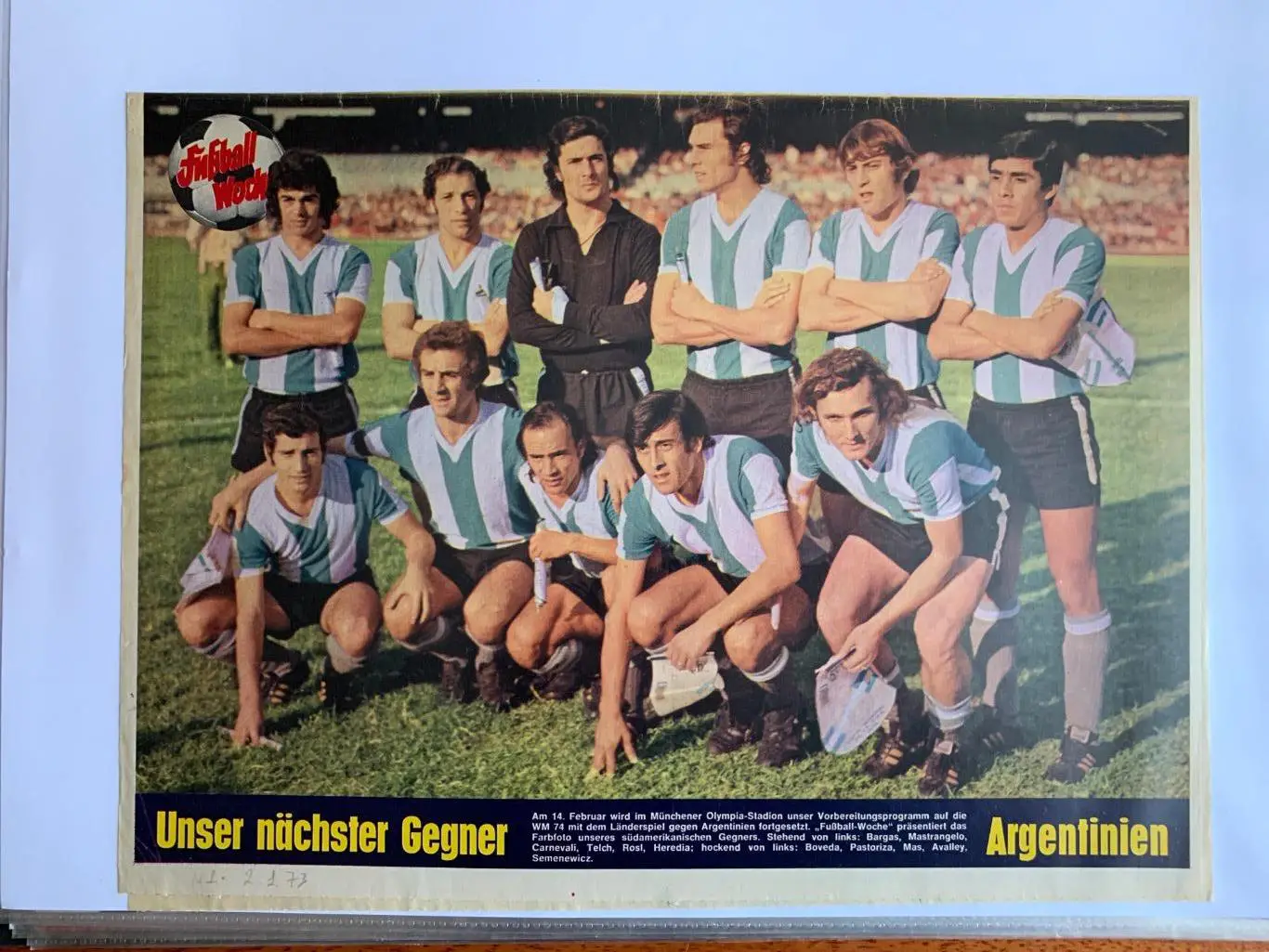 Аргентина 73-фузбаль вохэ, редкость