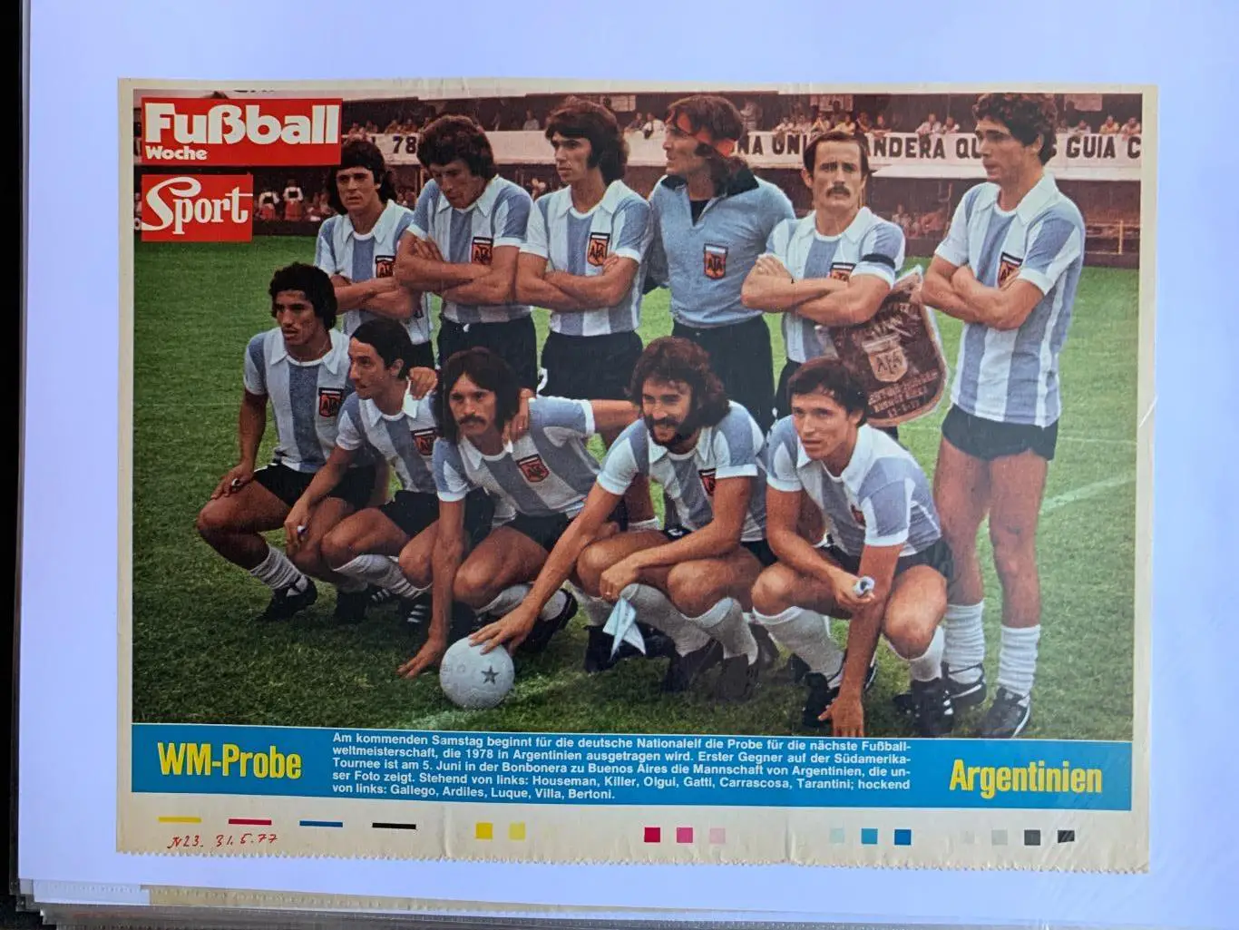 Аргентина 77-2-фузбаль вохэ, редкость