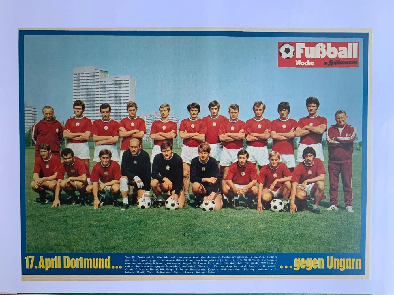 Венгрия 76 фузбал вохэ редкость