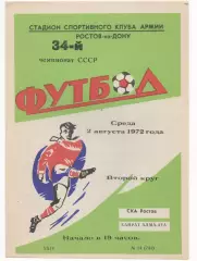 СКА (Ростов на Дону) - Кайрат (Алма-Ата) - 1972.