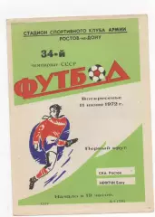 СКА (Ростов на Дону) - Нефтчи (Баку) - 1972.