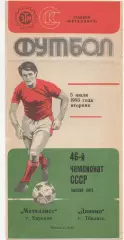 Металлист (Харьков) - Динамо (Тбилиси) - 1983.