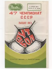 Спартак (Москва) - Нефтчи (Баку) - 1984.