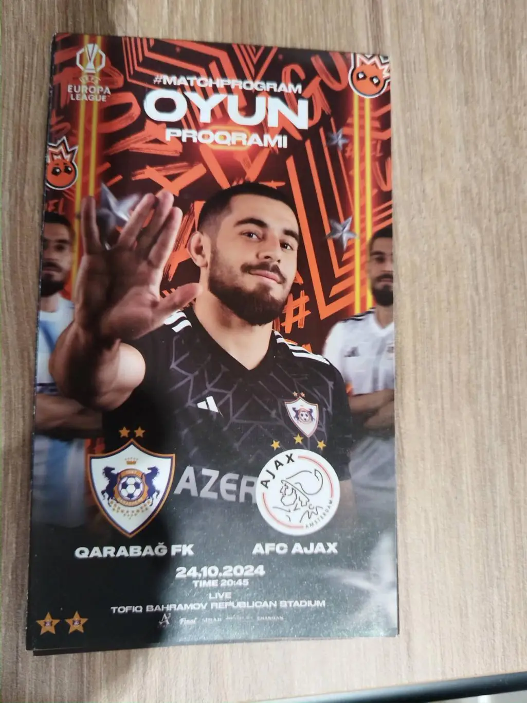 Карабах - Аякс. 24 октября 2024. Официальная программа матча