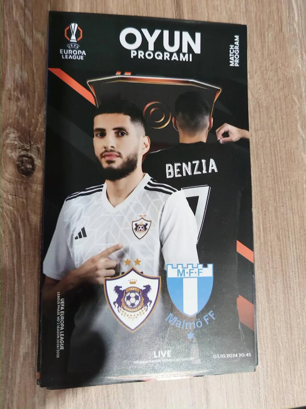 Карабах - Мальме. 3 октября 2024. Официальная программа матча