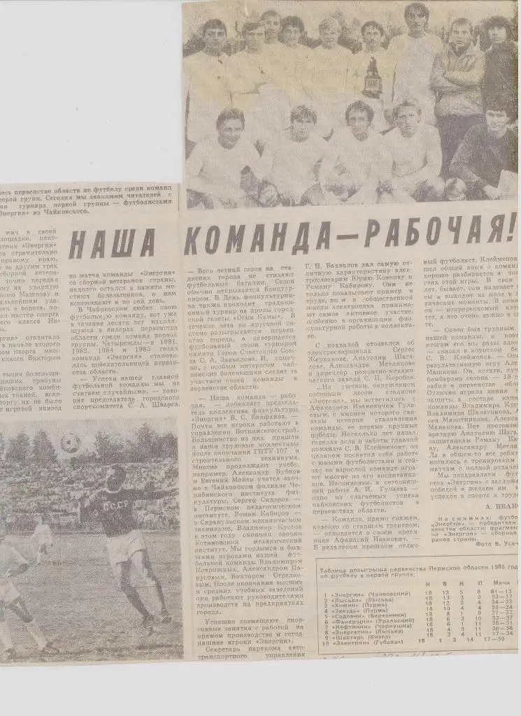 Газетная публикация: СМИ о пермском футболе
