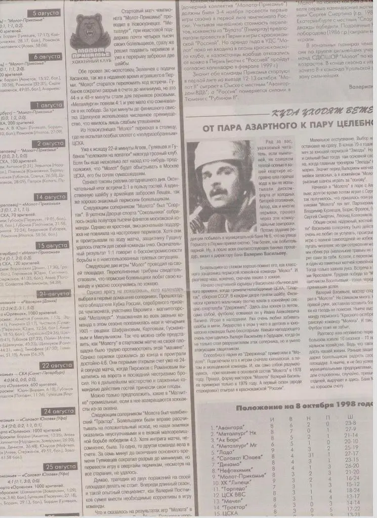 Публикация в СМИ: пермский хоккей