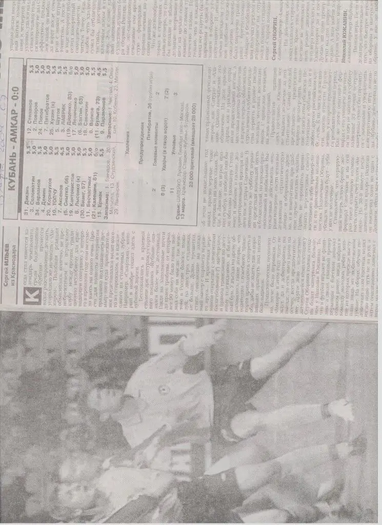 Публикация о пермском футболе