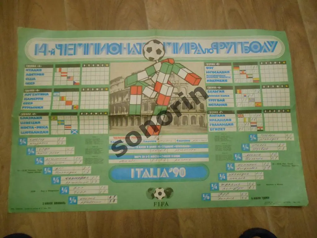 Плакат 14-й чемпионат мира по футболу