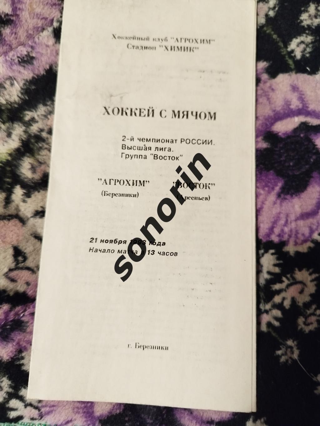 Агрохим (Березники - Восток (Арсеньев, Приморский край) 1993/1994.