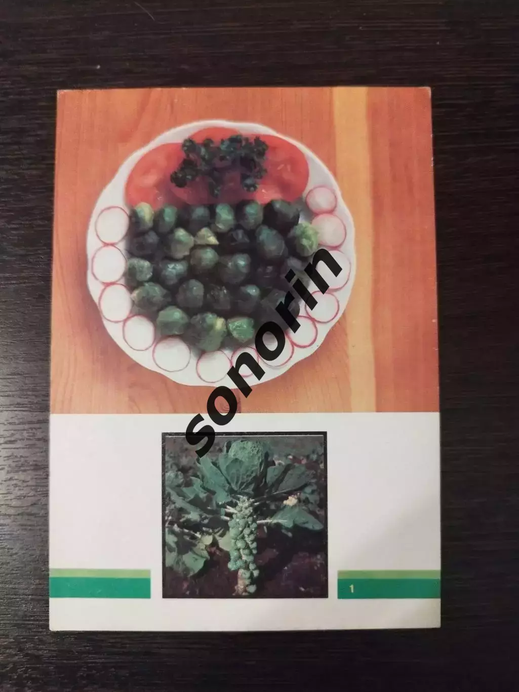 Брюссельская капуста. Открытка Овощи на вашем столе.