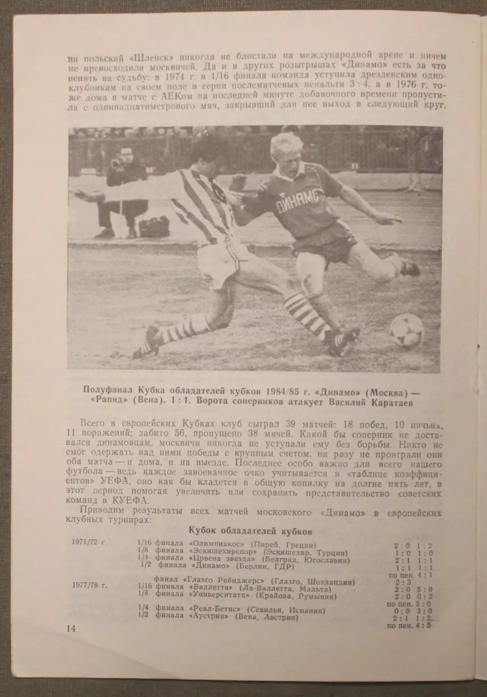 Динамо Москва, СССР-Грассхопперс Швейцария 30.09.1987 1/32 финала Кубка УЕФА л.2 1