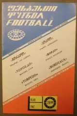 Торпедо Москва, СССР - Бордо, Франция 18.03.1987 1/4 финала Кубка Кубков