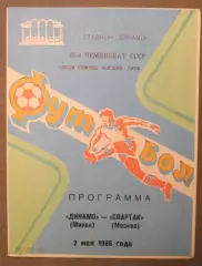 Динамо Минск - Спартак Москва 02.05.1986