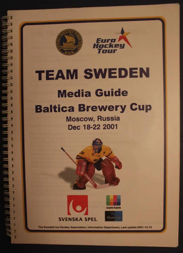 Хоккей Швеция на Кубке Балтики 2001