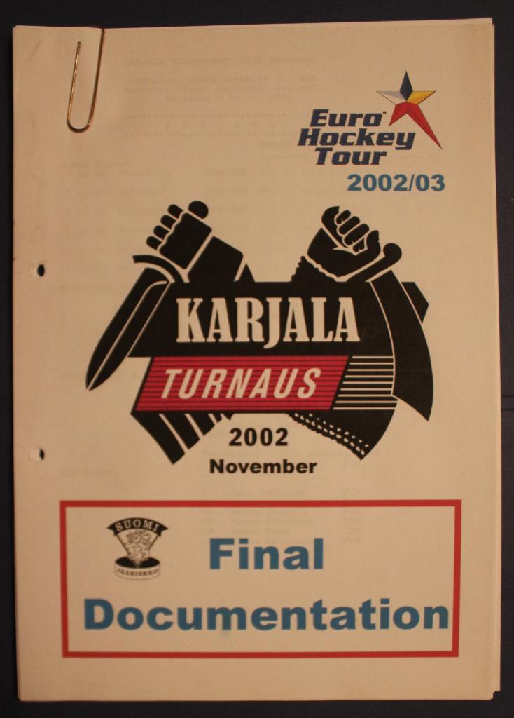 Еврохоккейтур. Кубок Карьяла 2002. Итоговая статистика
