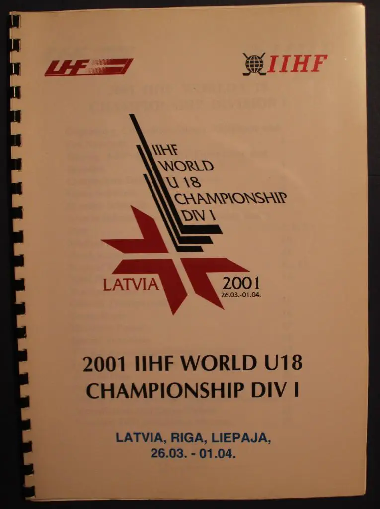 Чемпионат мира среди юниоров до 18 дивизион 1 Латвия, 2001