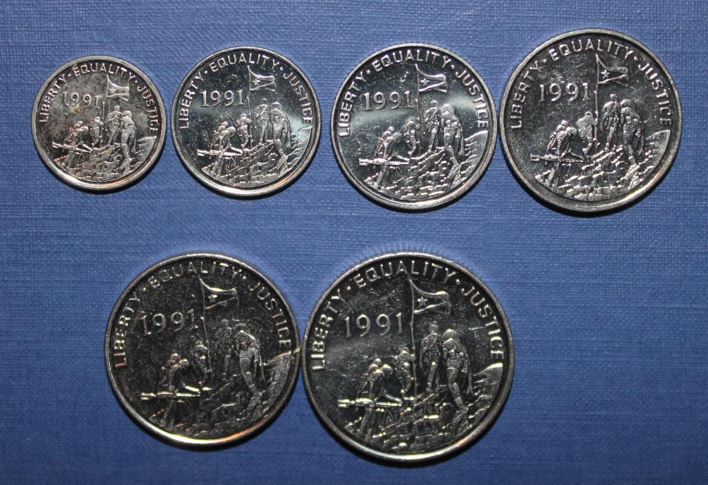 Комплект монет Эритреи 1991 животные 1