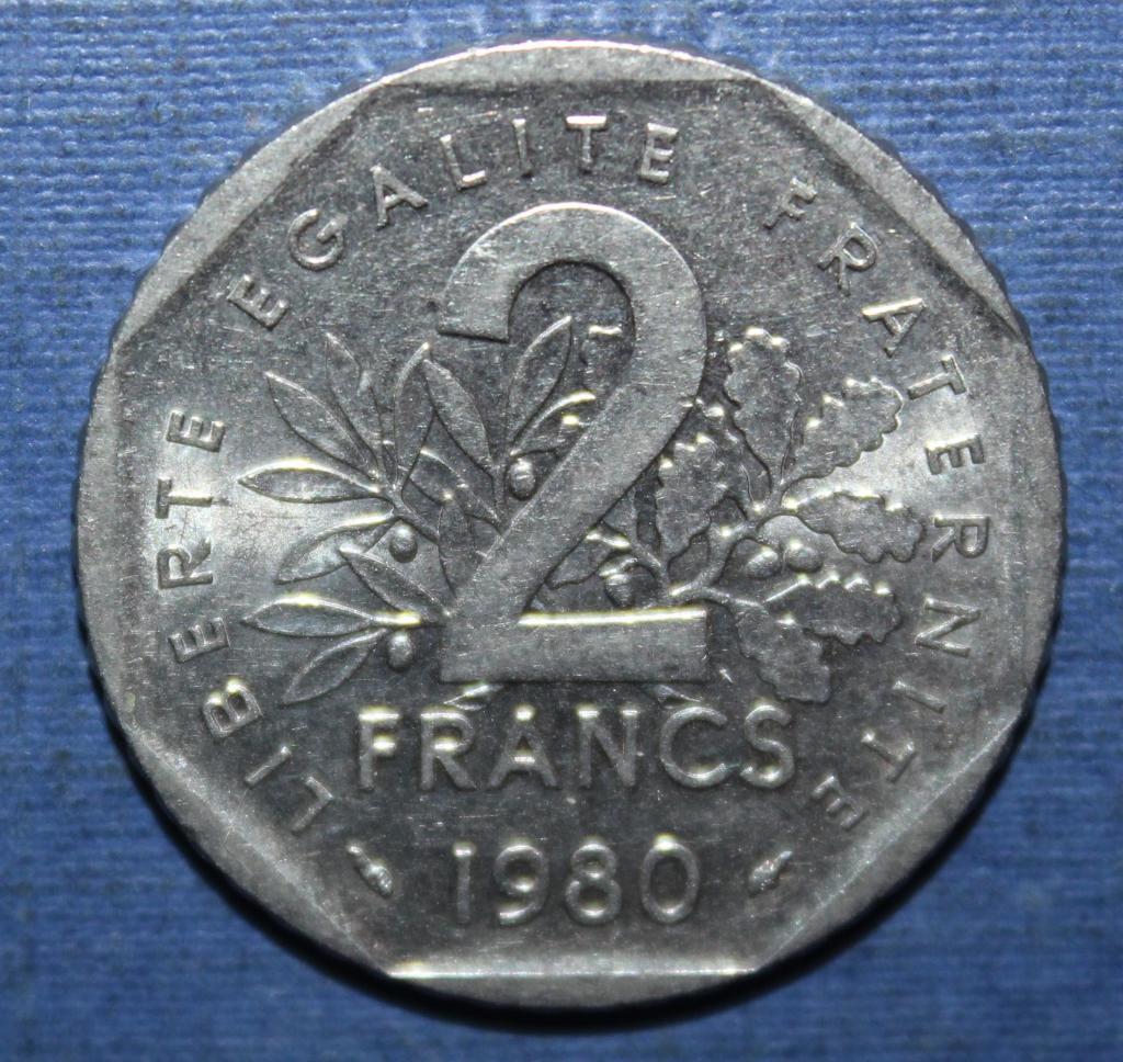 2 франка Франция 1980
