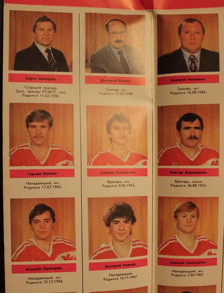 Хоккей. Спартак Москва 1986-87 2