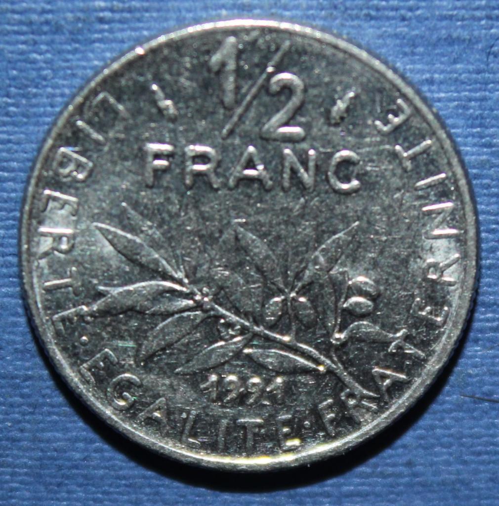 1/2 франка Франция 1991