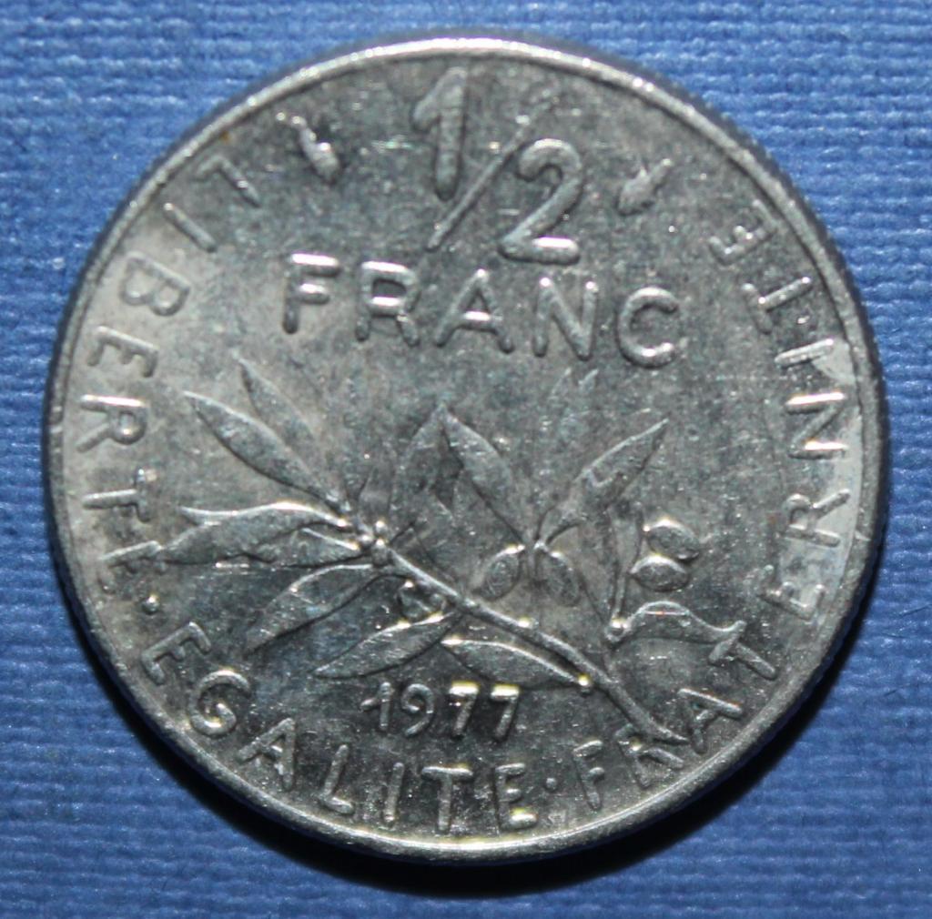 1/2 франка Франция 1977