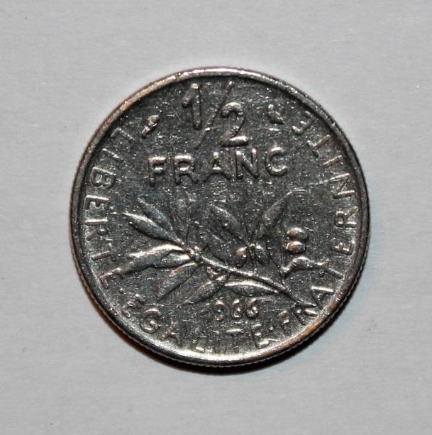 1/2 франка Франция 1966