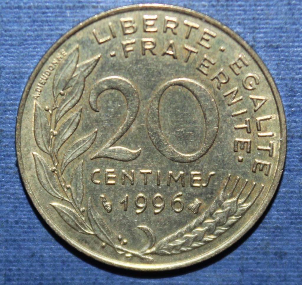 20 сантимов Франция 1996