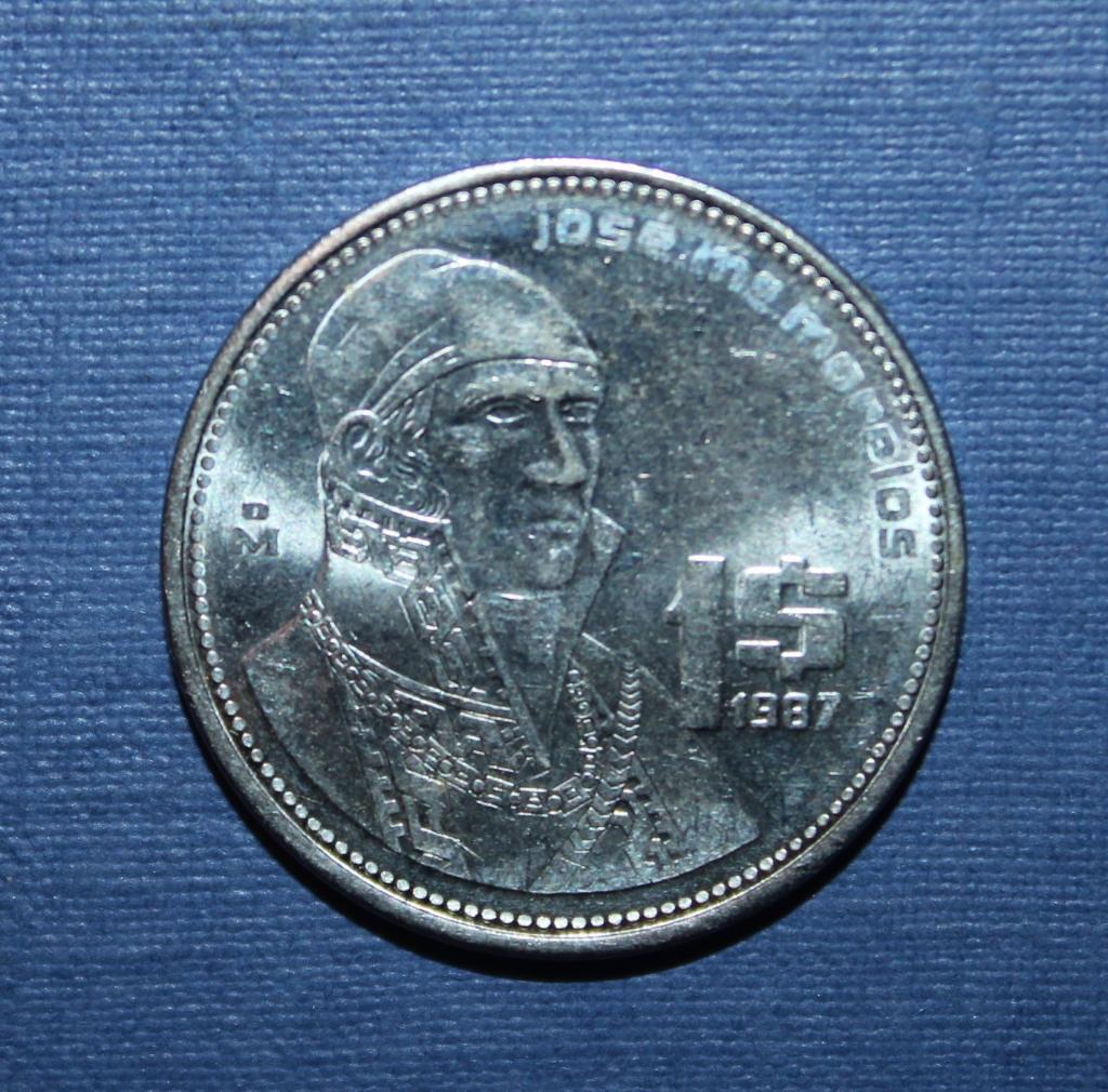 1 песо Мексика 1987