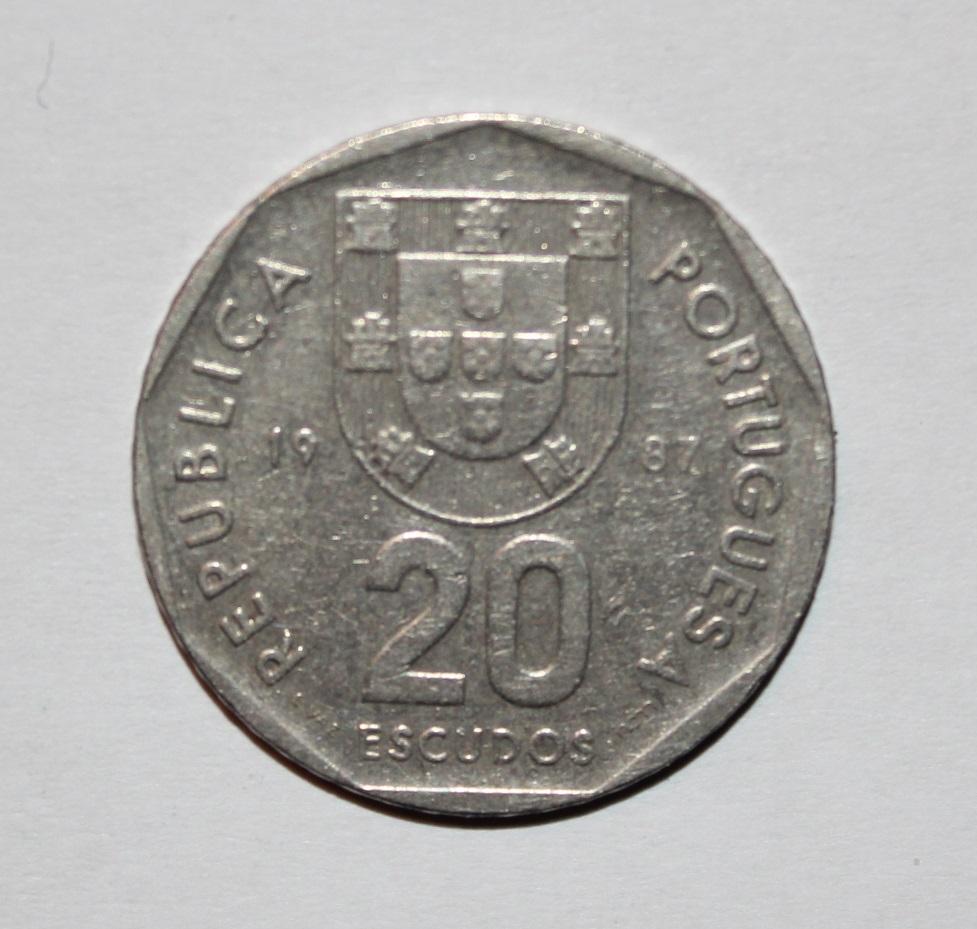 20 эскудо Португалия 1987