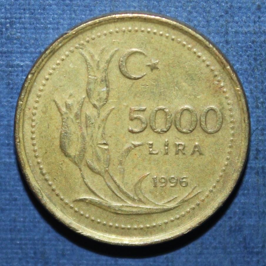 5000 лир Турция 1996