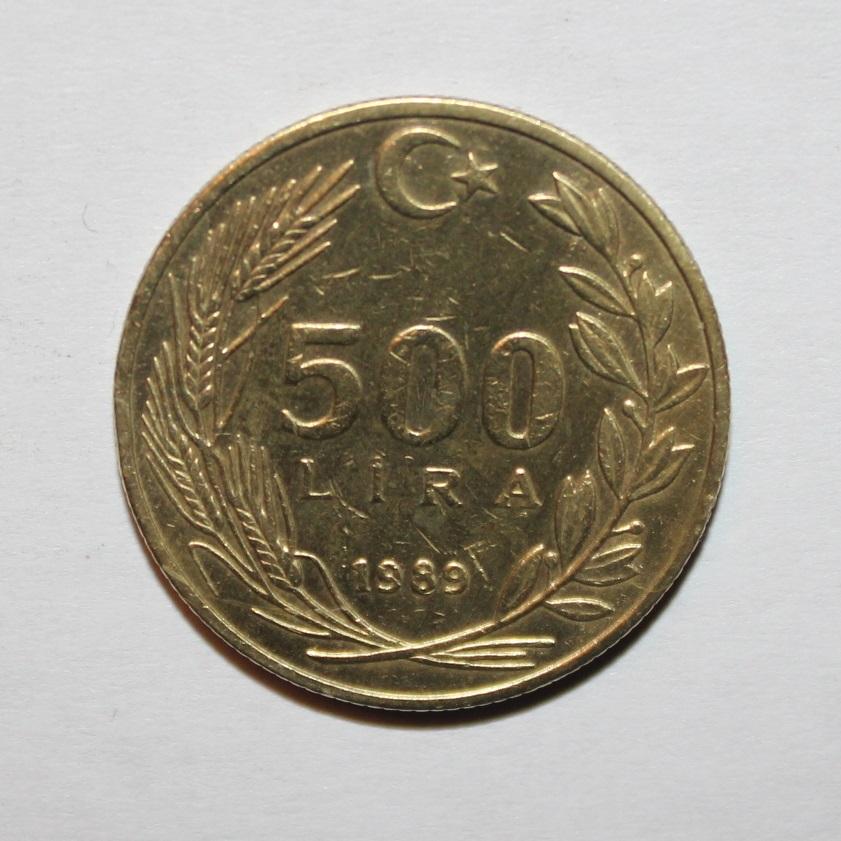 500 лир Турция 1989