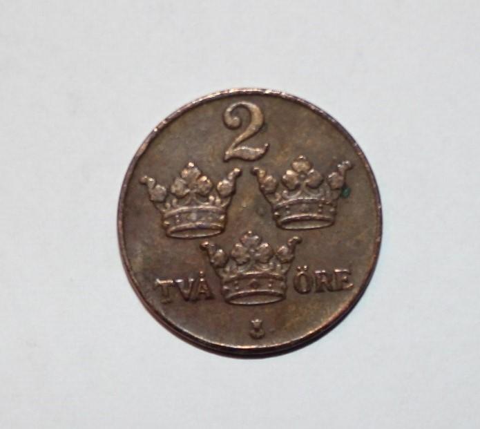 2 эре Швеция 1933 бронза 1