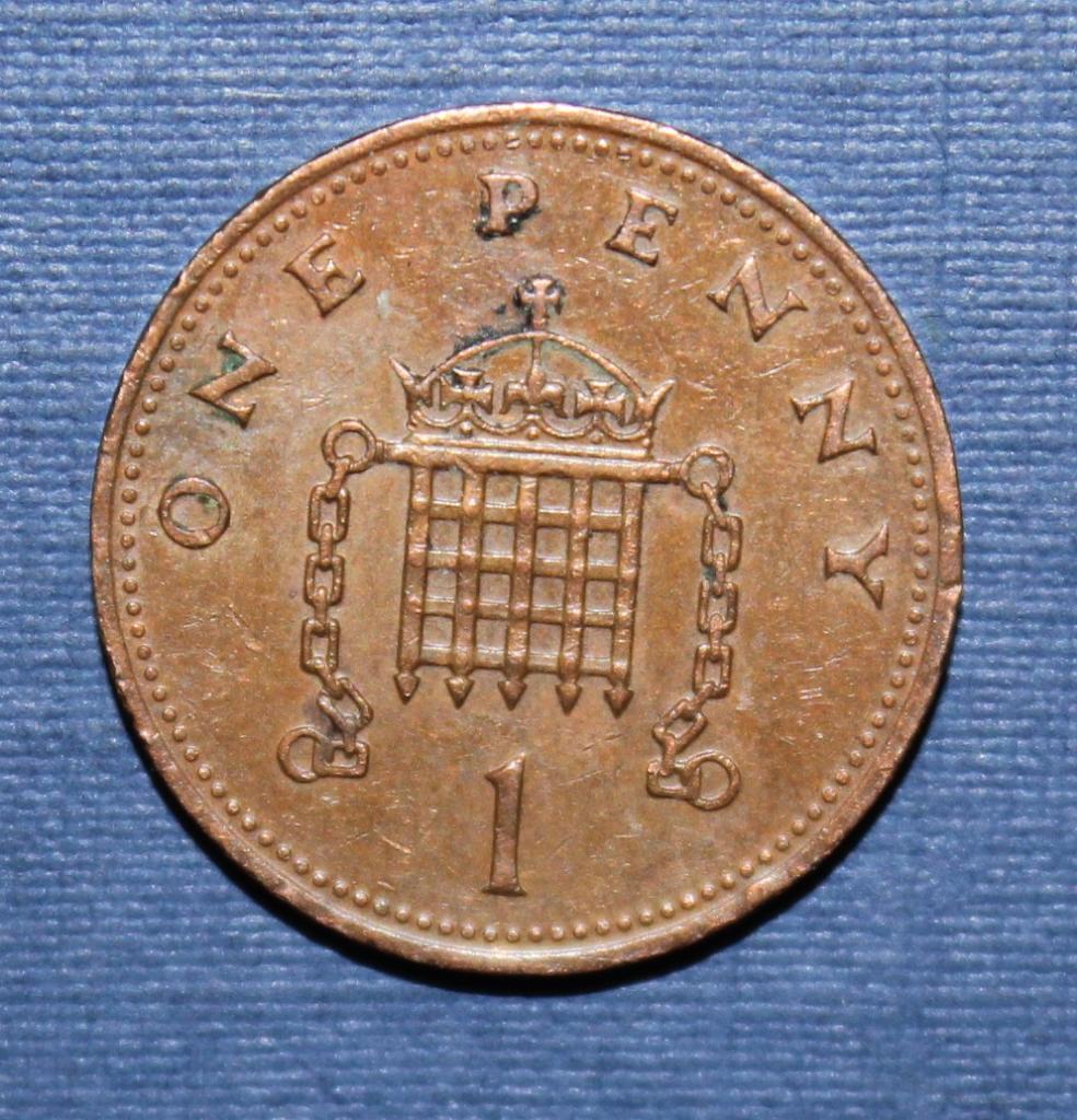 1 пенни Великобритания 1989 1