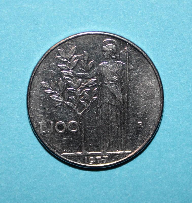 100 лир Италия 1977