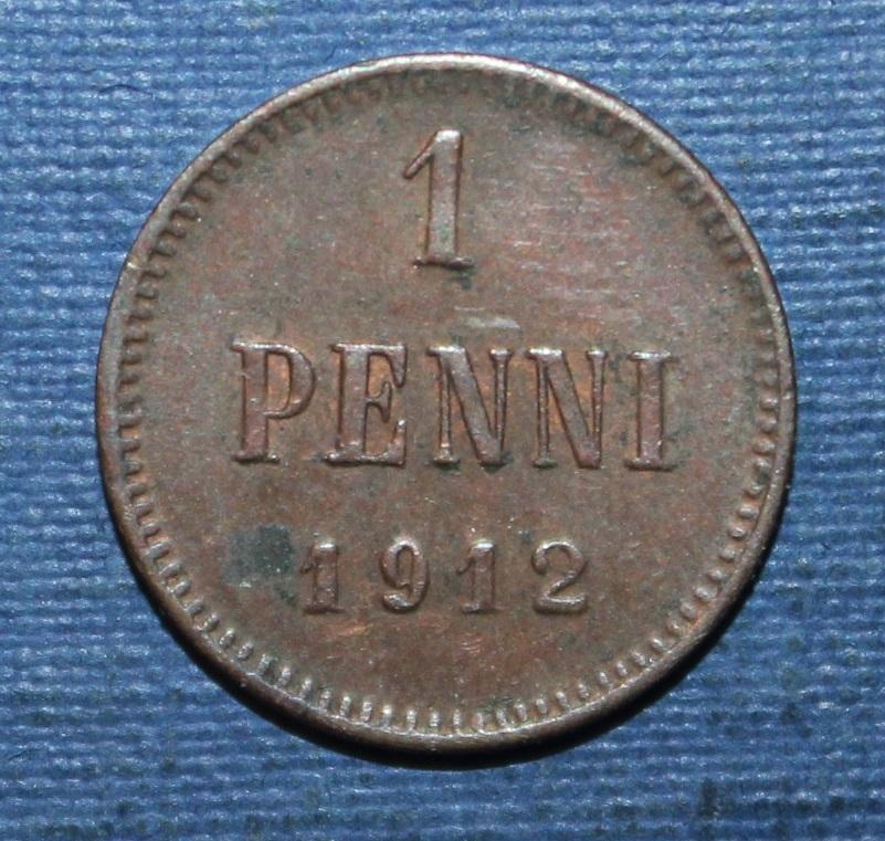 1 пенни Русская Финляндия 1912