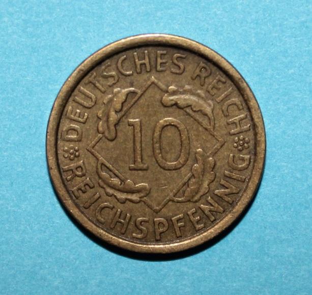 10 рейхспфеннигов Германия 1924 а