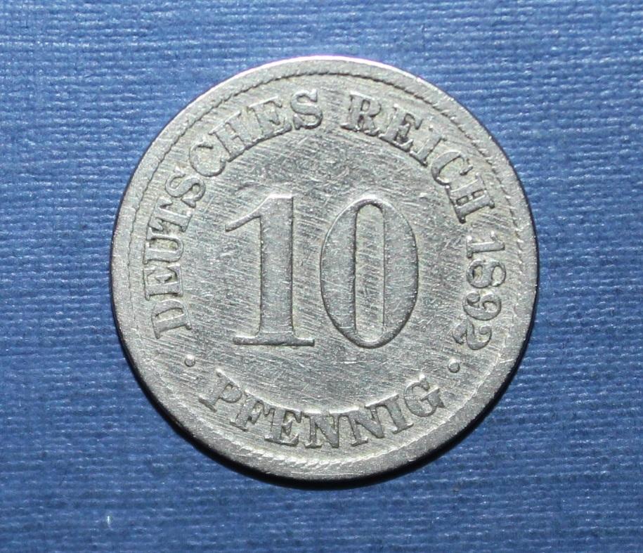 10 пфеннигов Германия 1892 а