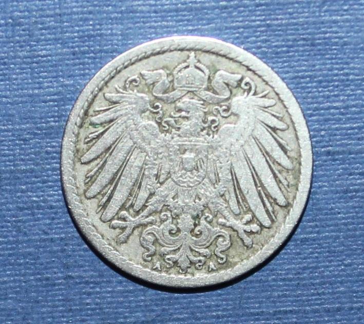 5 пфеннигов Германия 1900 а 1