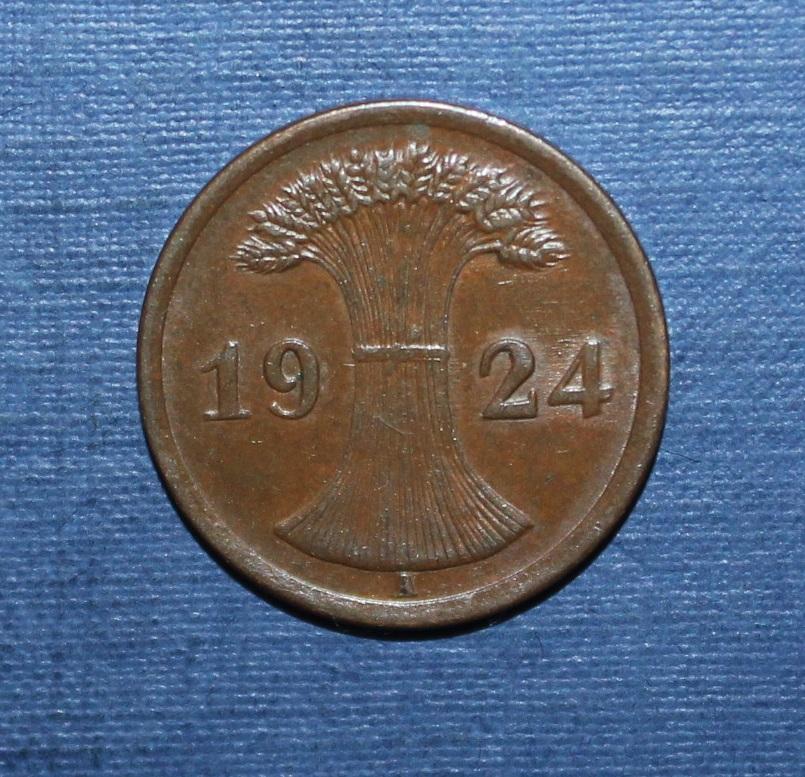 2 рейхспфеннига Германия 1924 а 1