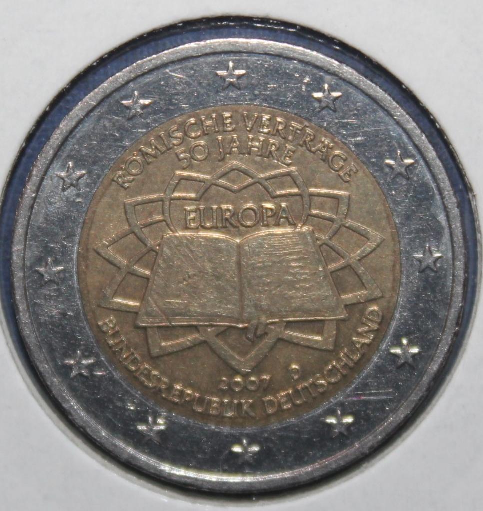 2 евро Германия 2007 D Римский договор