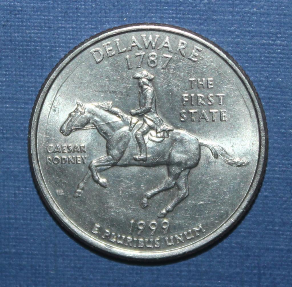 25 центов (квотер) США 1999д Делавэр