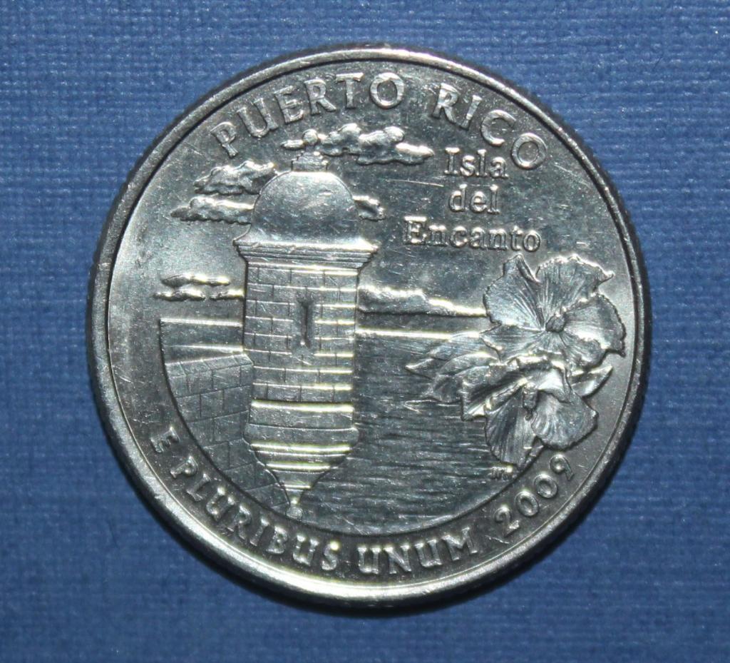 25 центов (квотер) США 2009д Пуэрто-Рико