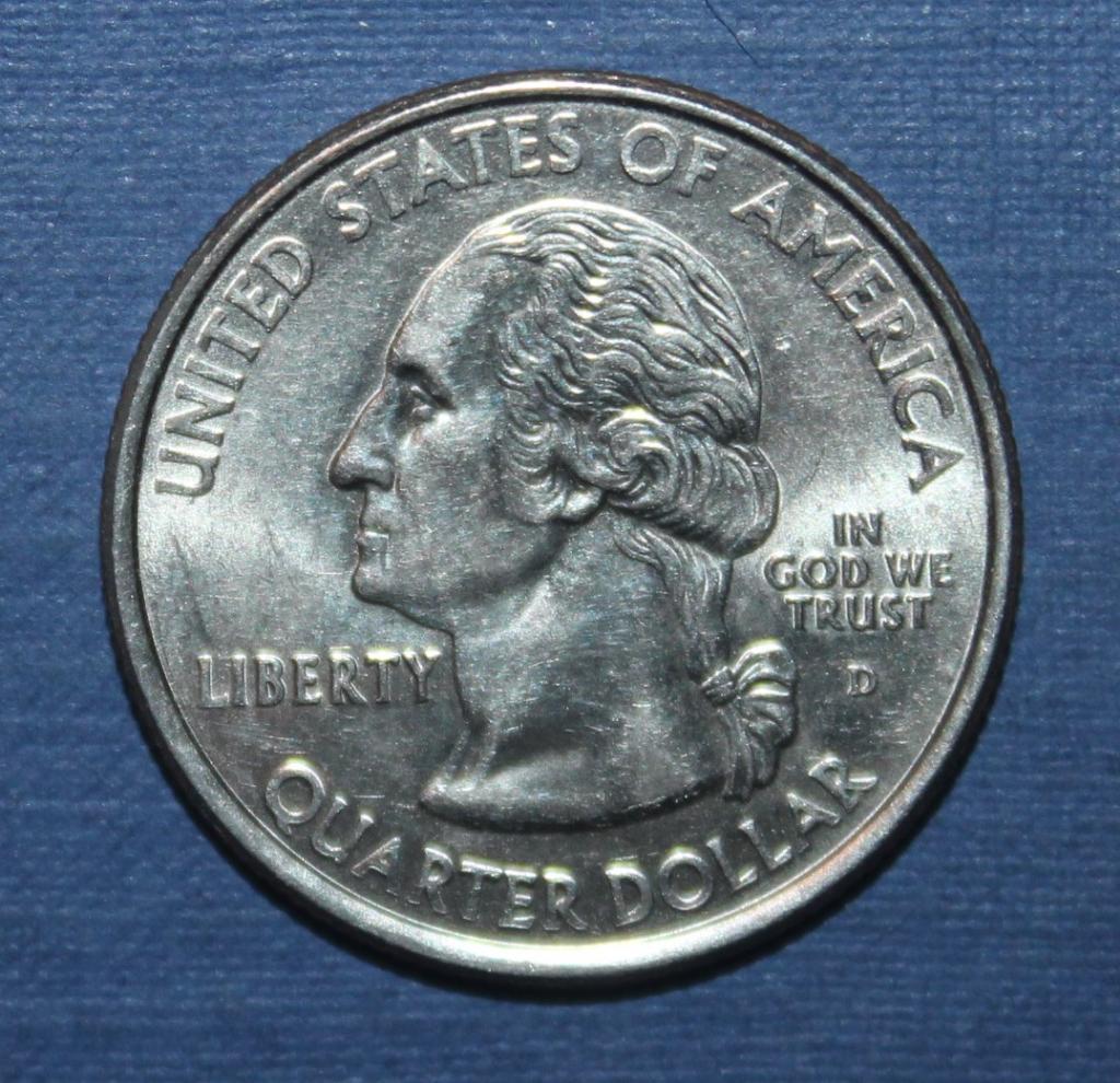 25 центов (квотер) США 2007д Вайоминг 1