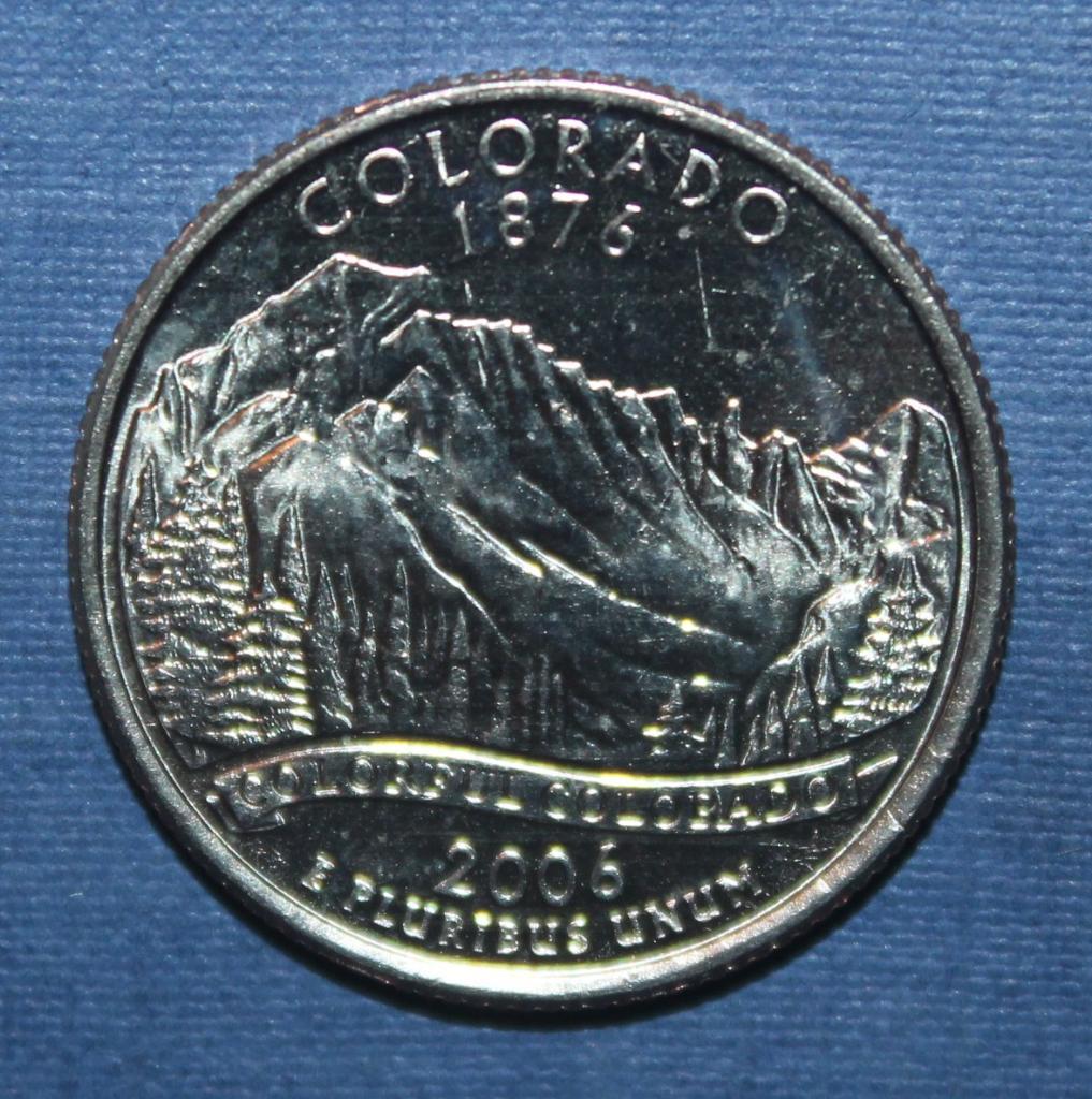 25 центов (квотер) США 2006д Колорадо