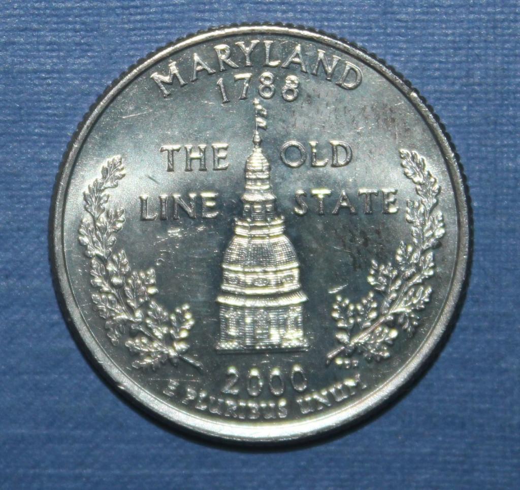 25 центов (квотер) США 2000д Мэриленд