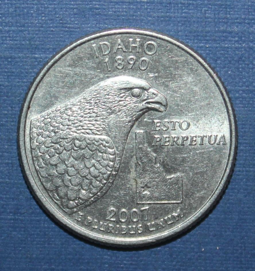 25 центов (квотер) США 2007д Айдахо