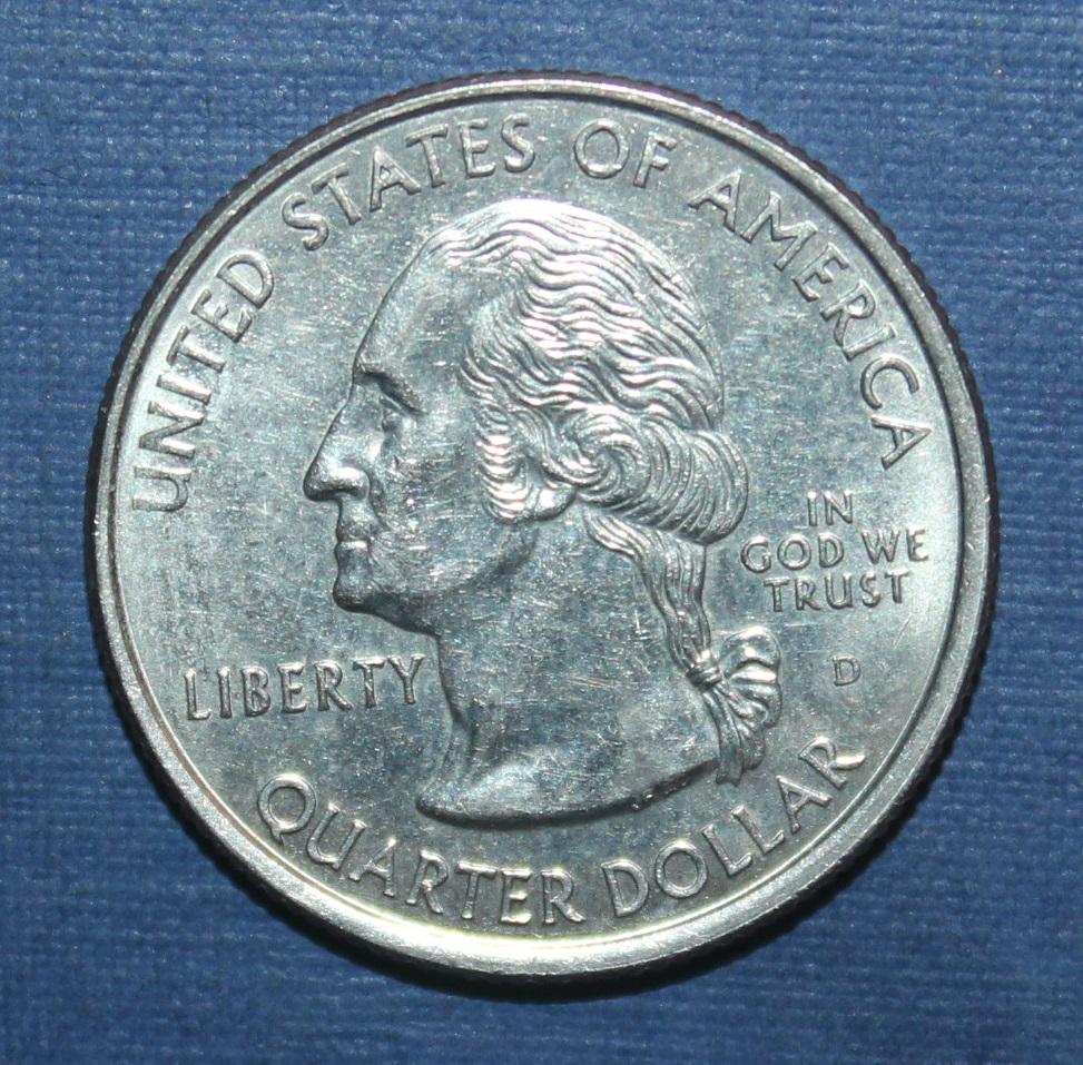 25 центов (квотер) США 1999д Нью-Джерси 1