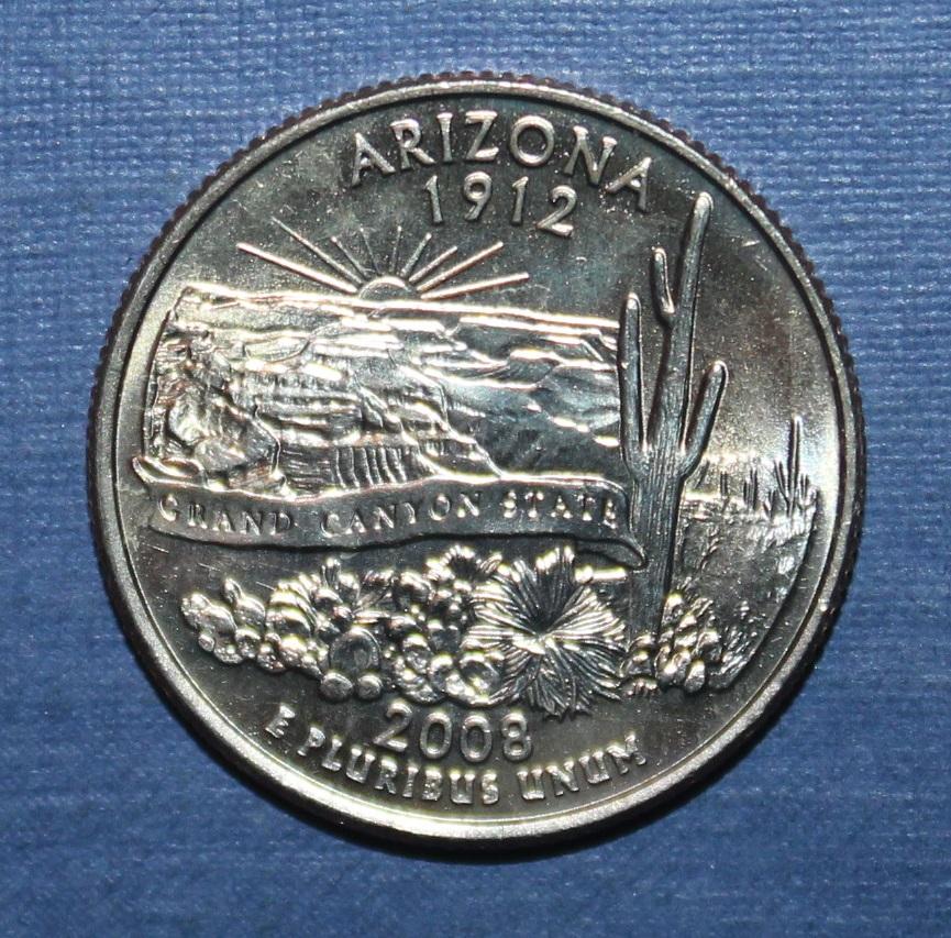 25 центов (квотер) США 2008р Аризона